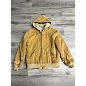 Vintage 1980s Trumpeter Corduroy Full Zip Sherpa Lined Jacket Size 42